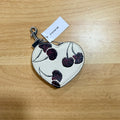 Coach heart cherry print bag charm CDB55 back