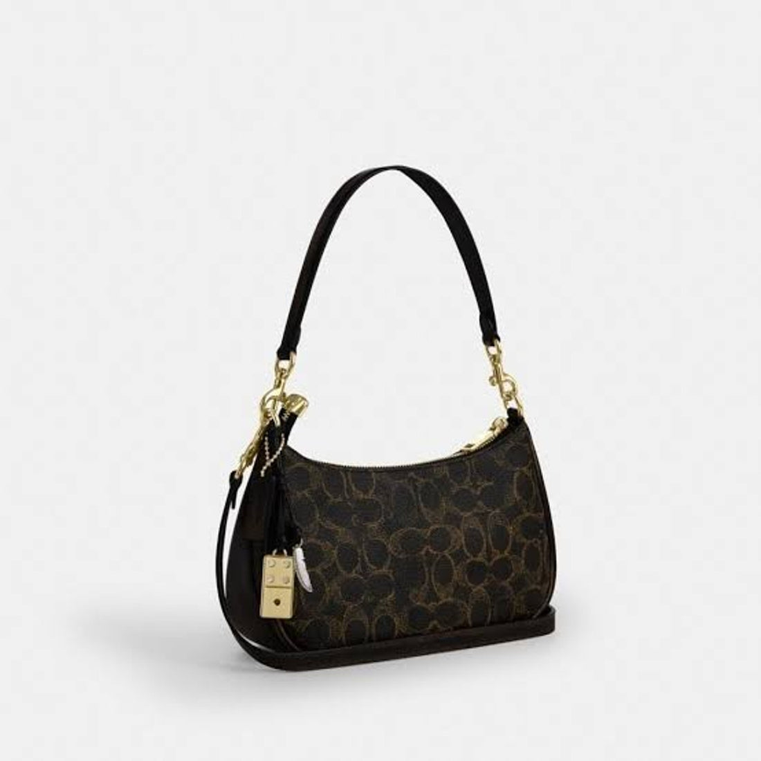 B4-002 NWT Coach Teri Shoulder Bag In Loved Signature Canvas With Charms CDY18
