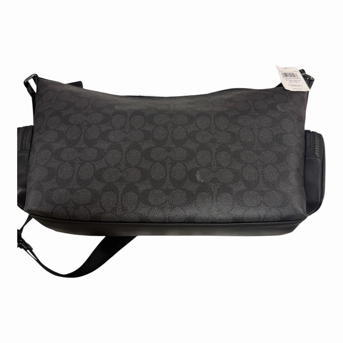 B1-006 NWT Coach CCG18 Finn Crossbody Bag With Pockets Signature Charcoal Black