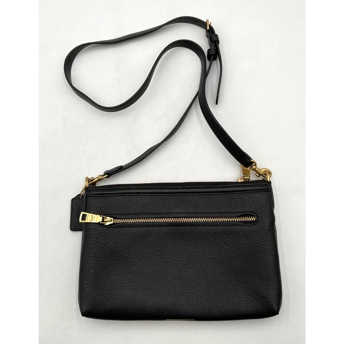 B3-014 NWT COACH Black Legacy Zip Top Crossbody Bag CW571