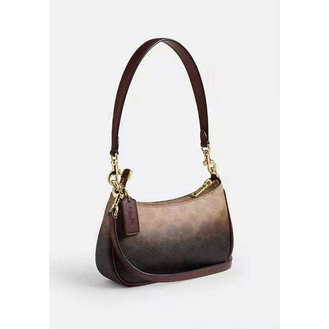 B1-11 NWT Coach Teri Mini Ombre Bag Gold Leather Handbag CDW51 w/ WALLET