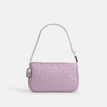 B1-10 Coach Nolita 19 #CCZ27 Light Violet Signature Patent Leather W/Heart