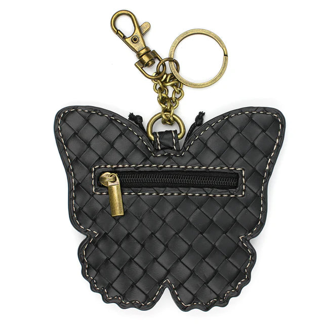 Key Fob/Coin Purse - Blue Butterfly