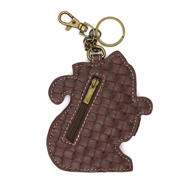 Key Fob/Coin Purse - Tabby Cat - gray