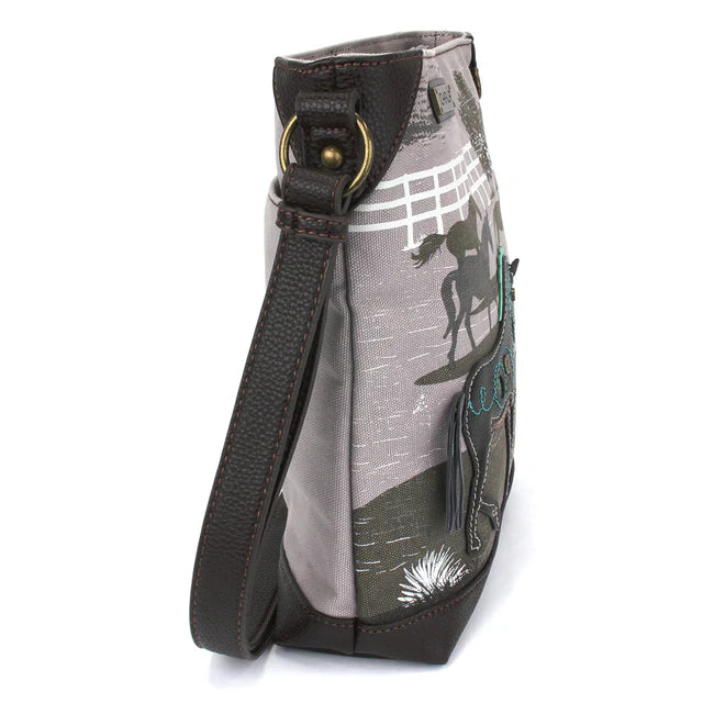 Canvas Crossbody - Horse (Gray)