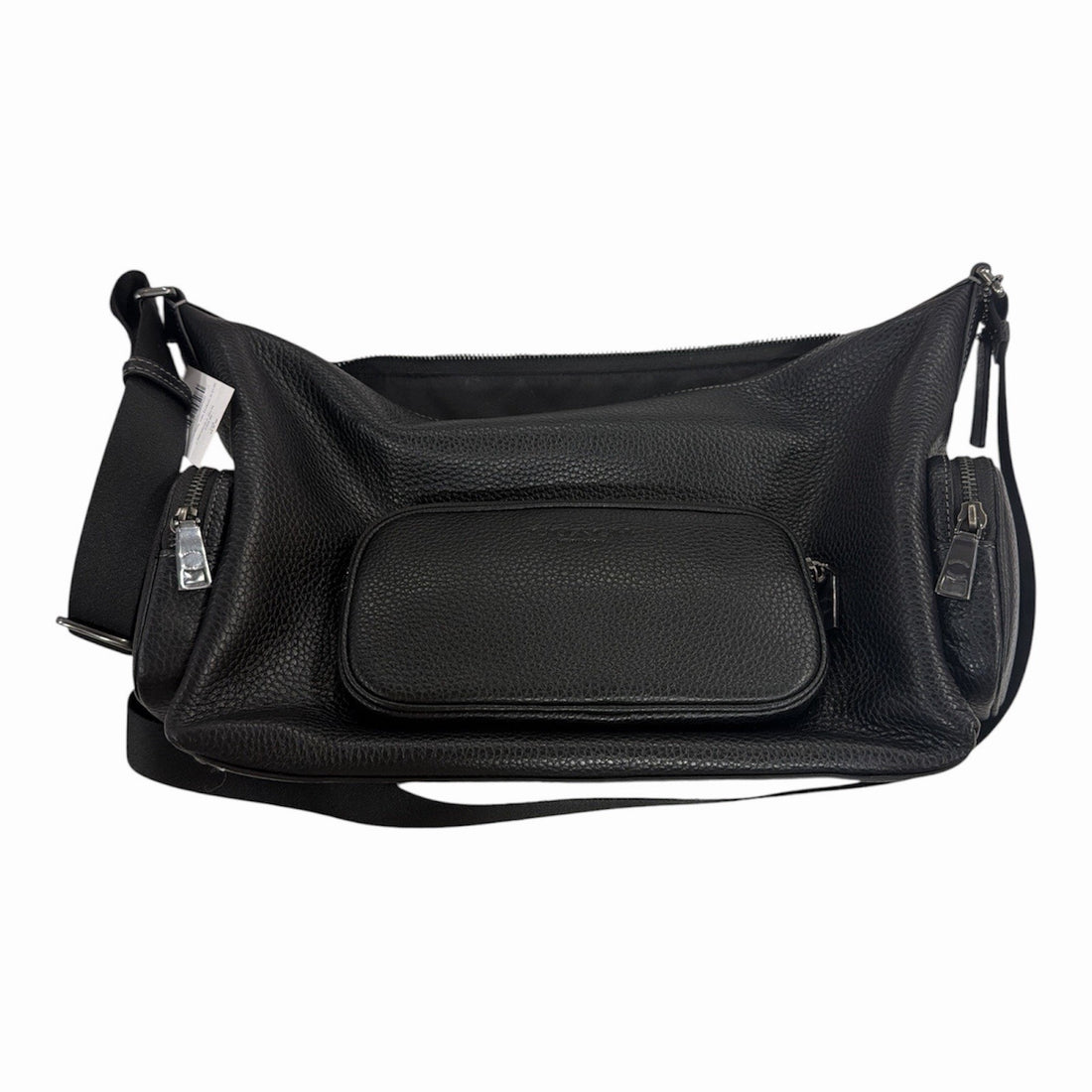 B1-007 Coach Men's Finn Crossbody Bag Pockets In Leather Black CCG15 NWT