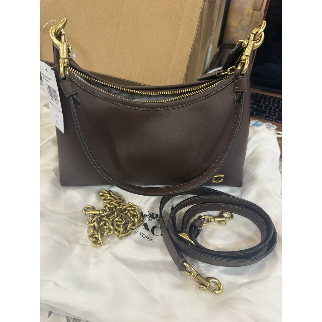 B3-NWT Coach Juliet 25 Shoulder Bag – CDZ64 Maple All 3 straps