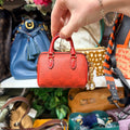 Coach mini Rowan bag charm red back