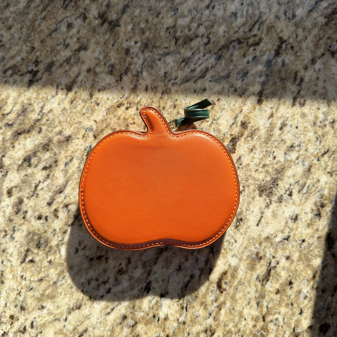 Coach Pumpkin Coin Case CN002 orange leather official stock photo
