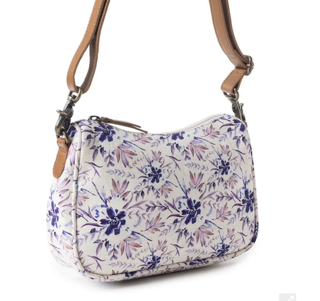 M33 COTTAGE MYRA ROSE CROSSBODY BAG IN PURPLE