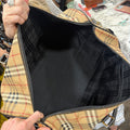 Burberrys duffle black check lining interior