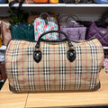 Vintage Burberrys Haymarket check duffle bag back view
