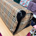 Burberrys duffle leather corner and end panel condition