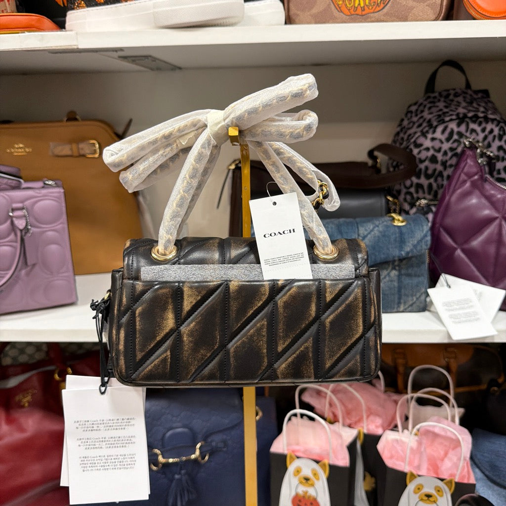 Coach Tabby 20 Loved Leather CBH33 back with slip pocket