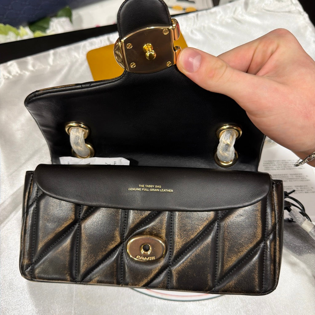 Coach Tabby 20 Loved Leather CBH33 interior with Tabby Bag stamp