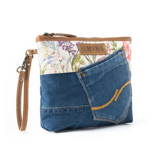 MA-19 Myra Dahlia Denim Clutch Bag (color varies on denim)