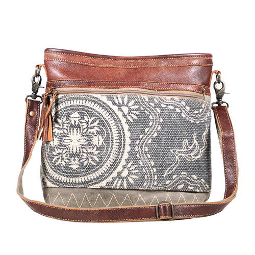 M21 Myra Tapestry and Leather Crossbody Shoulder Bag