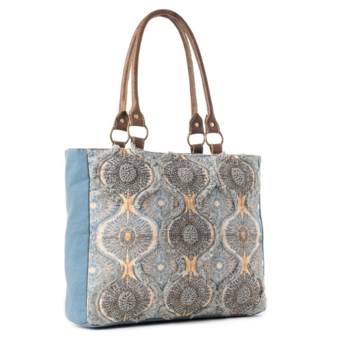 Seabound Mosaic Crossbody Bag in Faded Blue