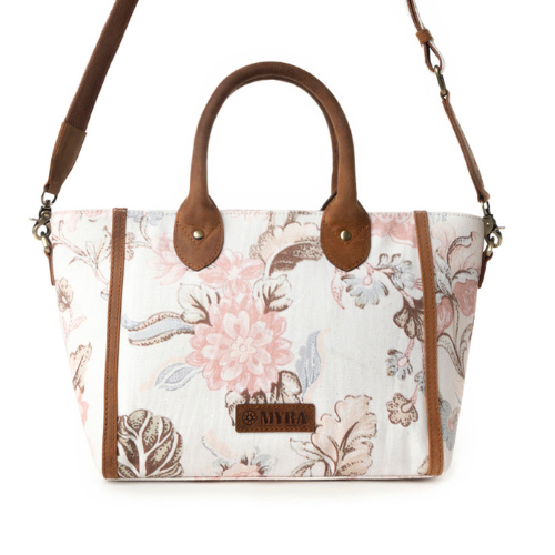 Myra Rosy Trails Crossbody Bag in Faded Plum