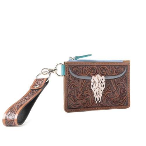 Pride of Prickly Pears Credit Card Holder In Dark Brown