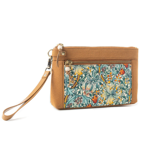 Secret Garden Clutch Bag In Camel