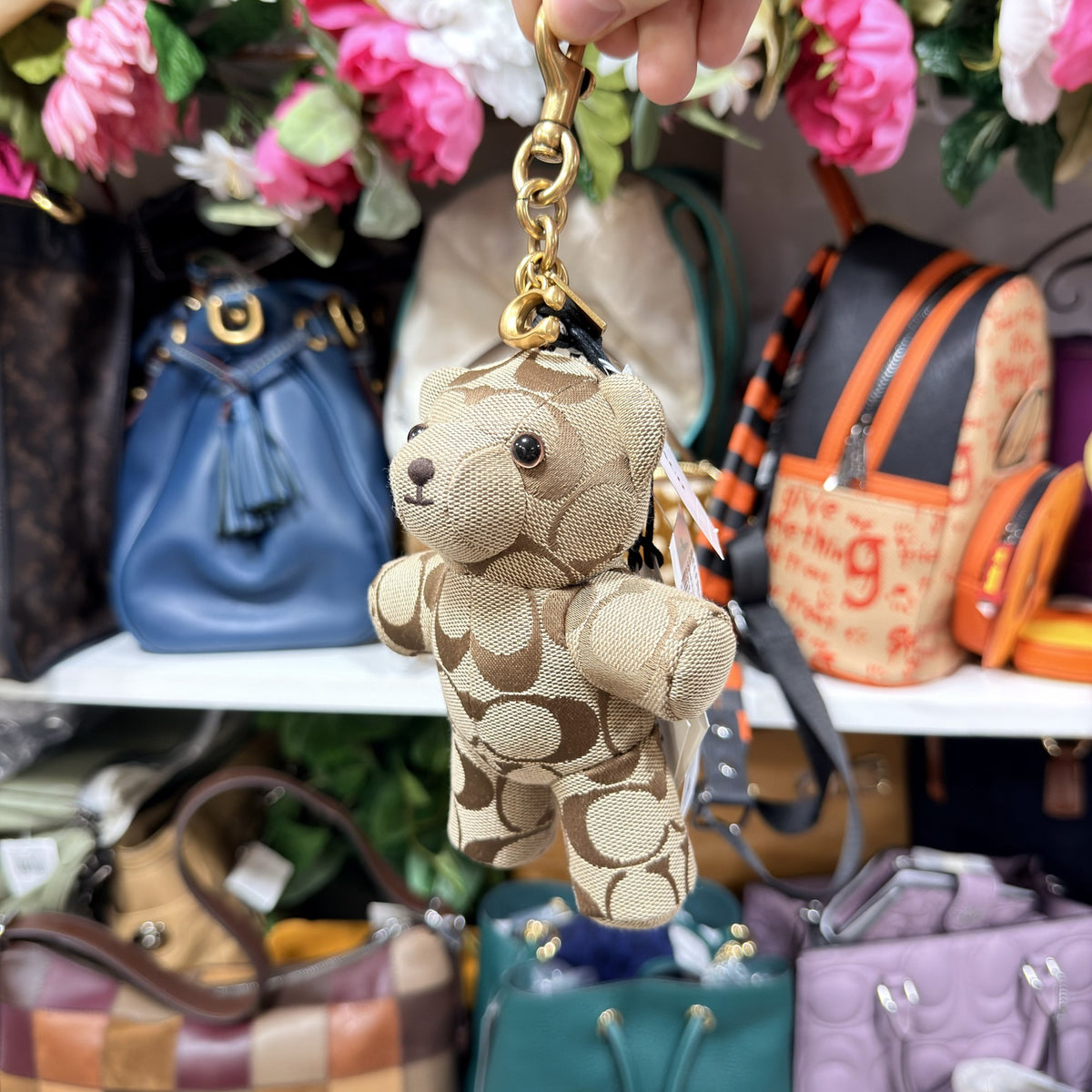 Coach bear charm angle