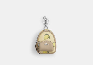 Coach Mini Court Backpack Bag Charm Lemon Print CAP03 official photo
