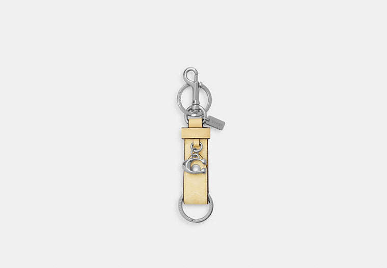 Coach Trigger Snap Bag Charm Key Fob CAU86 Pale Gold official photo