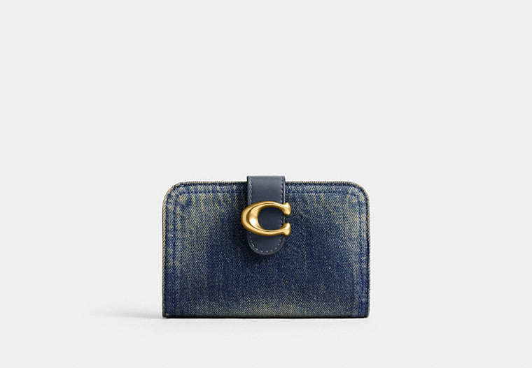 Coach Tabby Wallet loved denim CCY23 stock photo