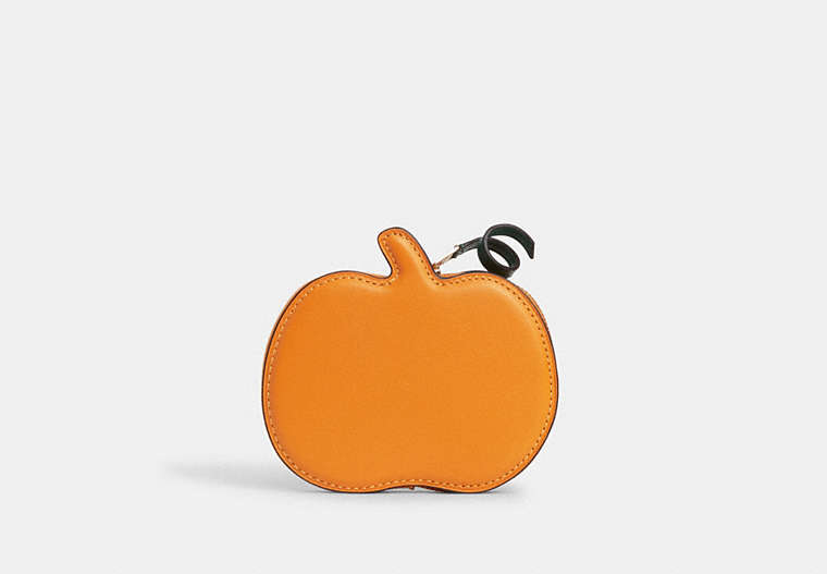 Coach Pumpkin Coin Case CN002 orange leather official stock photo