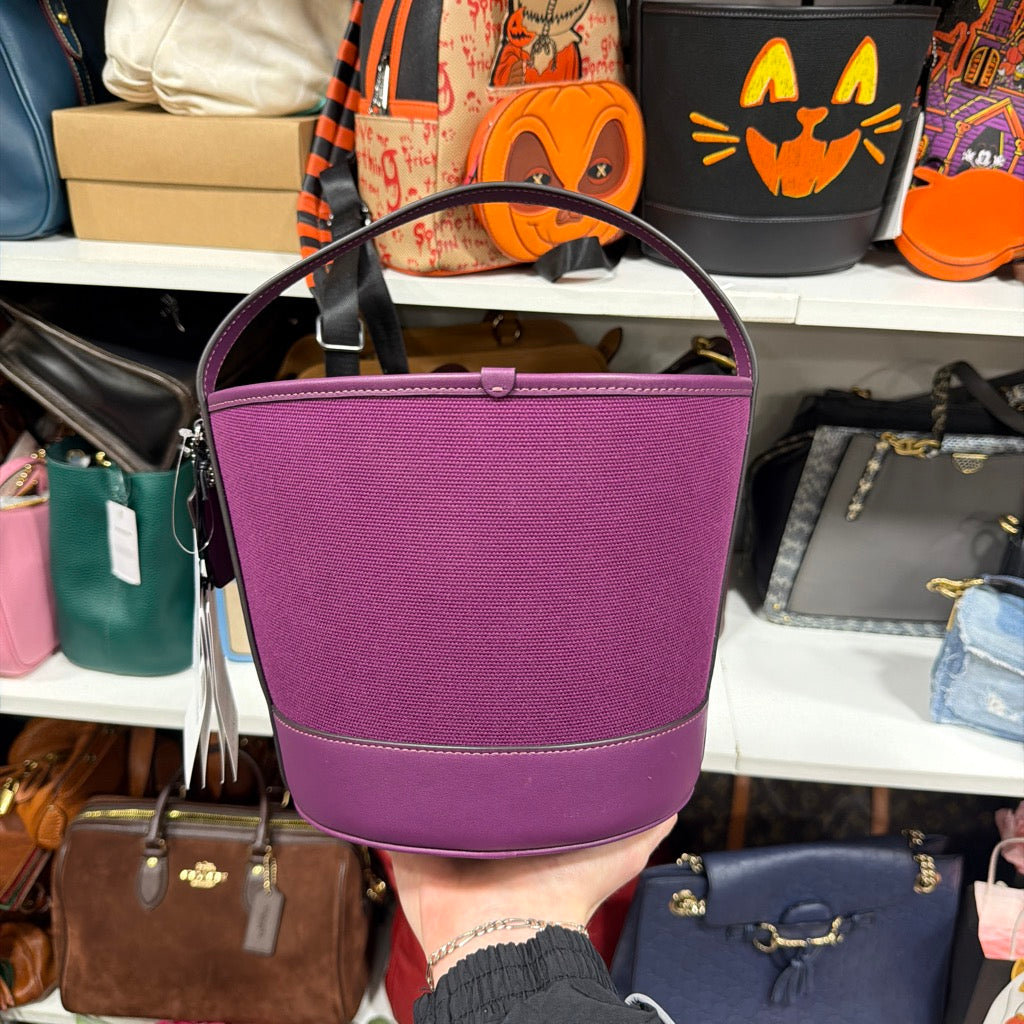 Actual NWT Coach Halloween Owl Bucket CCE03 back