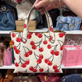 Coach Willow Tote 24 Cherry Print CA111 back