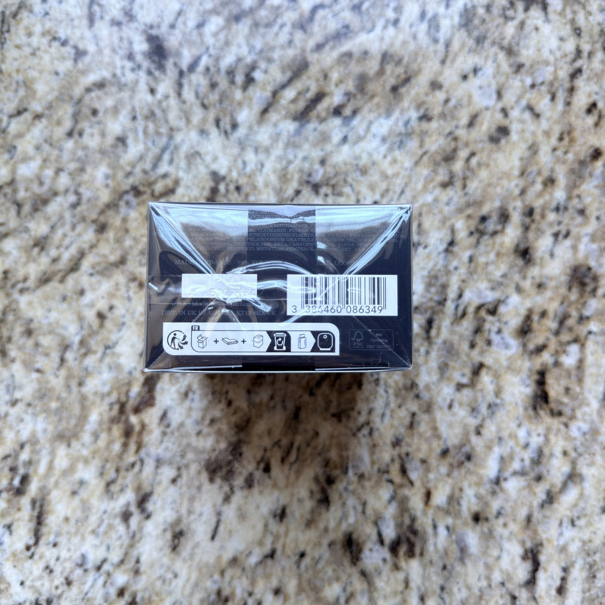 Coach for Men box bottom barcode
