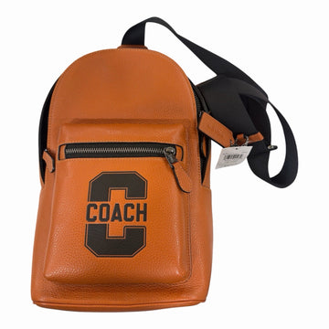 B2-04 NWT Coach CAJ60 West Pack Varsity Toffee Leather $350