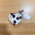 Coach heart cherry print bag charm CDB55 with tag