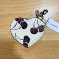 Coach heart cherry print bag charm CDB55 front