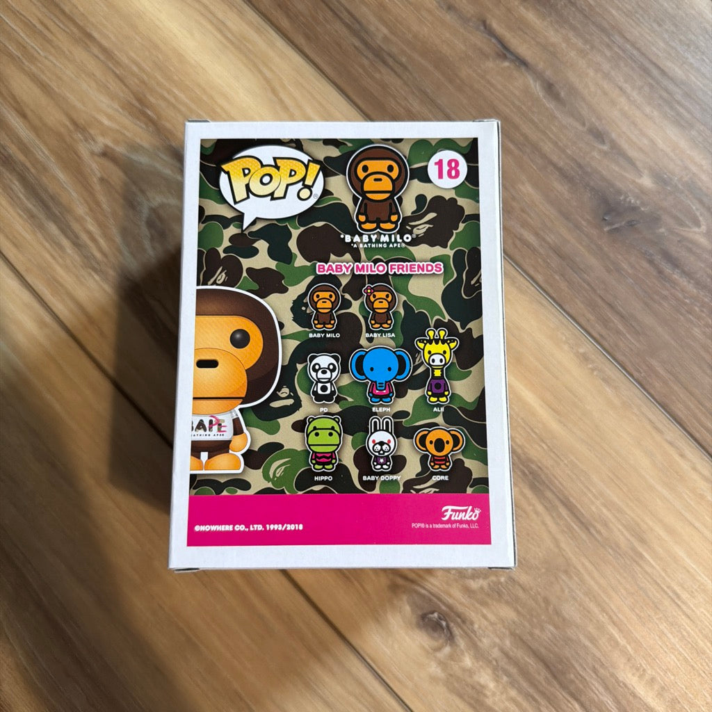 Funko Pop Baby Milo #18 BAIT Exclusive back of box Baby Milo Friends