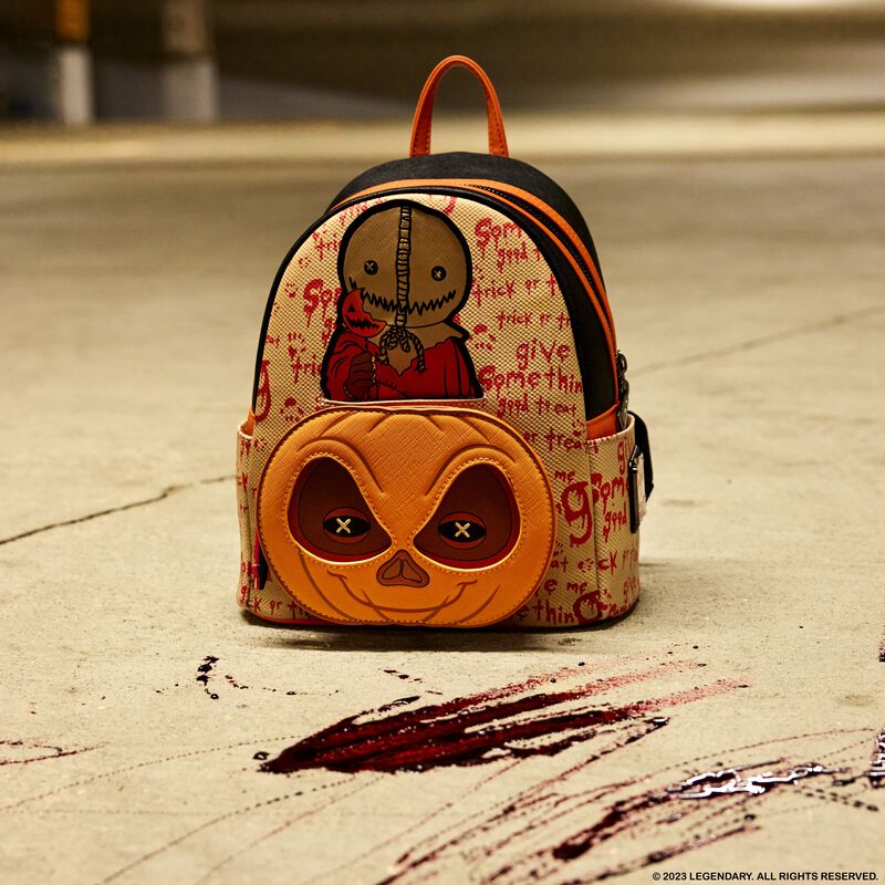 Loungefly Trick 'r Treat Sam Pumpkin Mini Backpack TRTBK0008 stock front