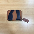 Coachtopia wavy stripe wallet back with leather hangtag