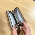 Coachtopia wavy stripe wallet open interior