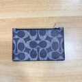 Coach zip card case signature canvas navy back