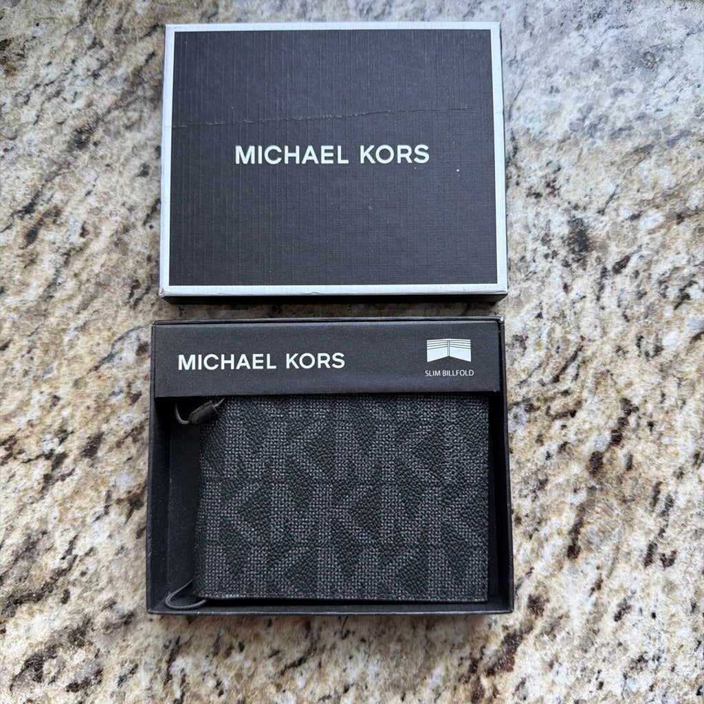Michael Kors Jet Set slim billfold black in gift box