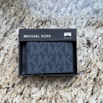 Michael Kors Jet Set slim billfold admiral pale blue in gift box