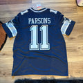 Nike Cowboys Micah Parsons #11 navy jersey back view