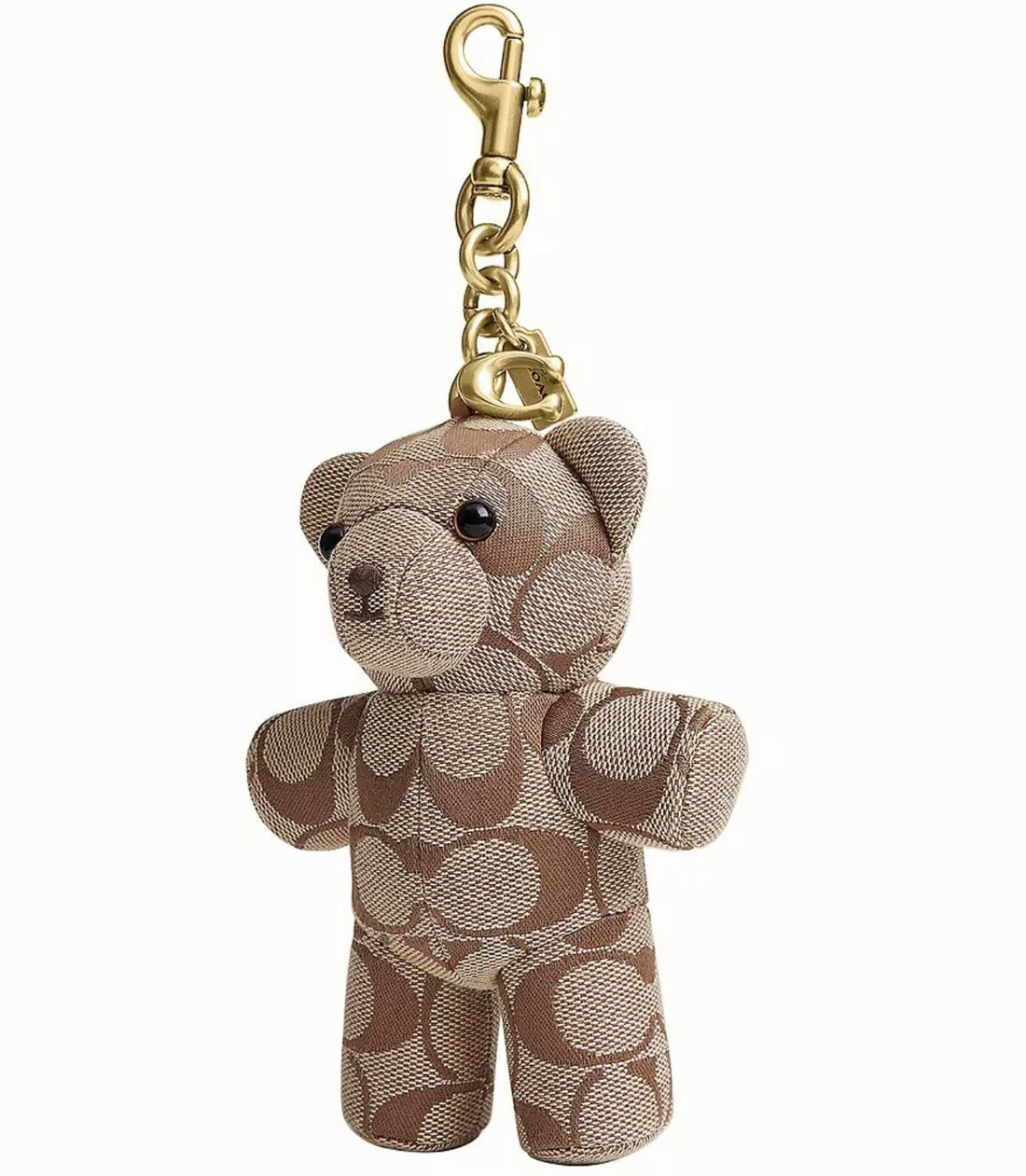Coach Bear Bag Charm in Signature Jacquard CFU40