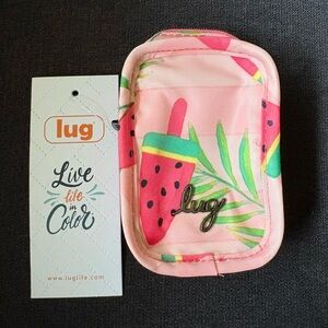 Lug Drizzle Mini Zip Storage Pouch Bag - Popsicle Pink