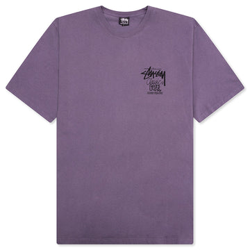 Stussy Classic Gear Pigment Dyed Tee Grape stock photo